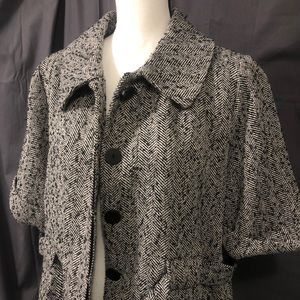 EUC Merona Short Sleeve Herringbone Jacket